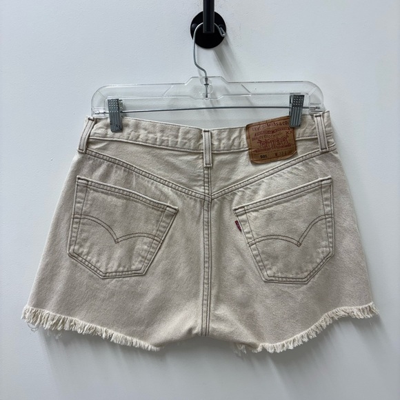 Vintage 1997 Levi's 501 Women's Tan Jean Short Cutoffs - Picture 1 of 5